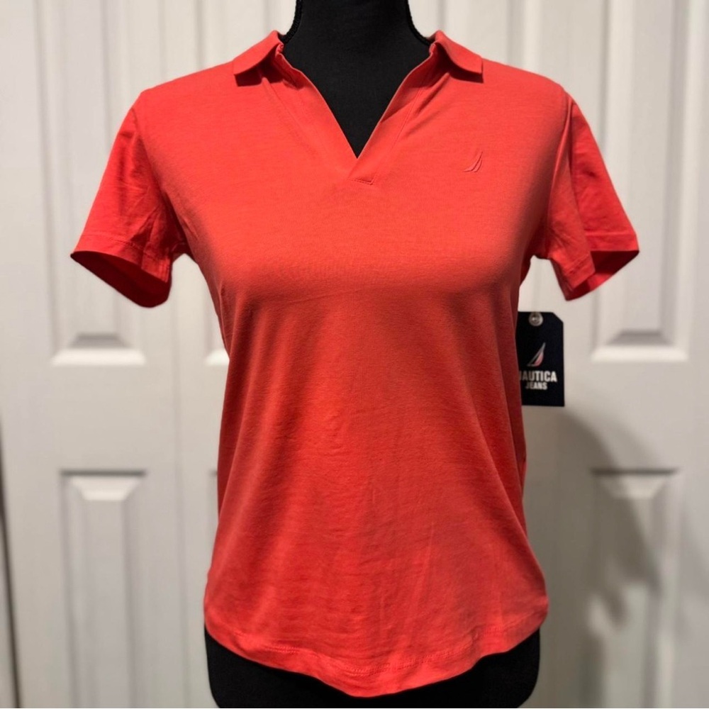 Nautica Women's Coral Short Sleeve Polo